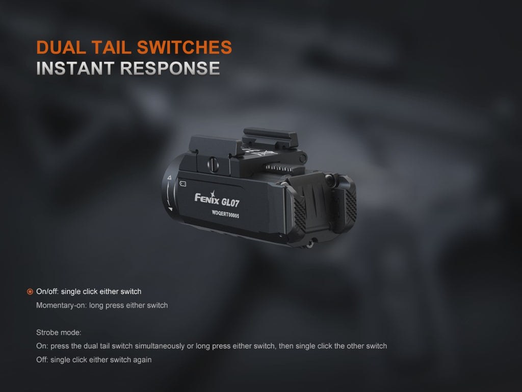 dual switches fenix gl07 compact weapon light