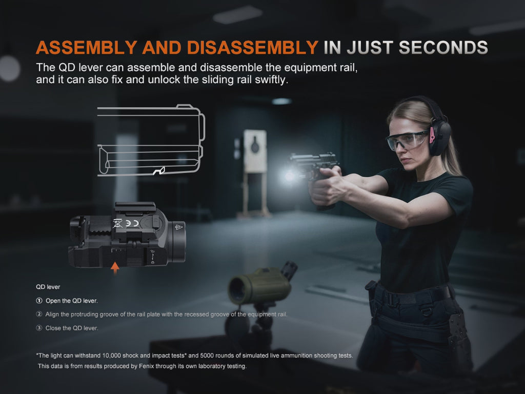 quick release mount fenix gl07 compact weapon light